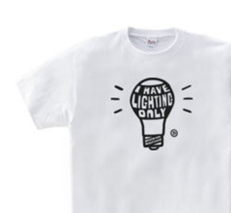 Bulb ~I HAVE LIGHTING ONLY~ WS ~ WM • S ~ XL T-shirt order product] - เสื้อฮู้ด - ผ้าฝ้าย/ผ้าลินิน ขาว
