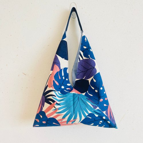 Triangle Tote Bag / Japanese Origami Bag - Rainforest - Blue - Shop chez-lu  Handbags & Totes - Pinkoi