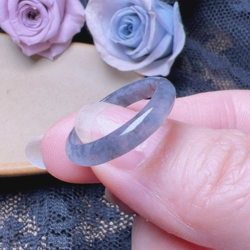 瓔珞珠寶盒 E.L.Jewelry Box 冰種烏雞翡翠戒指戒圈 | 國際12圍 | 天然緬甸玉A貨翡翠 | 送禮