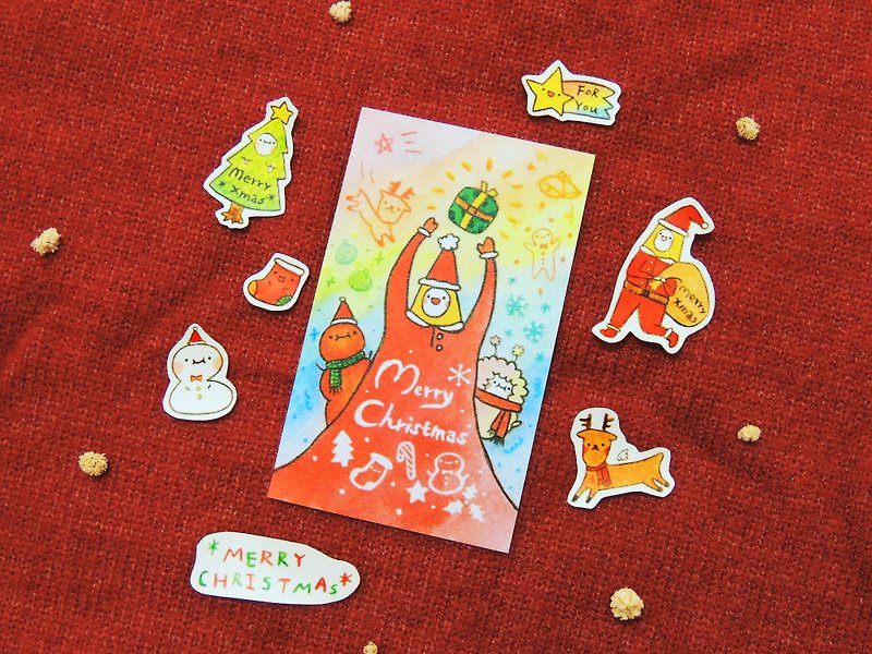 Banana Star Happy Christmas Sticker Set - สติกเกอร์ - กระดาษ หลากหลายสี