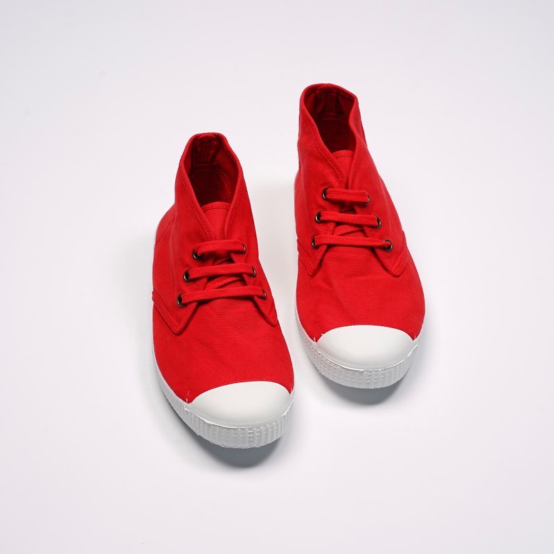西班牙帆布鞋 CIENTA 60997 02 紅色 經典布料 大人 Chukka - 女休閒鞋/帆布鞋 - 棉．麻 紅色