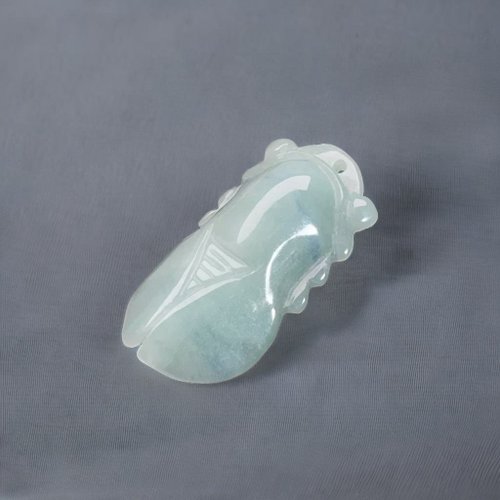 瓔珞珠寶盒 E.L.Jewelry Box 冰糯綠翡翠蟬吊飾 | 天然緬甸玉翡翠A貨