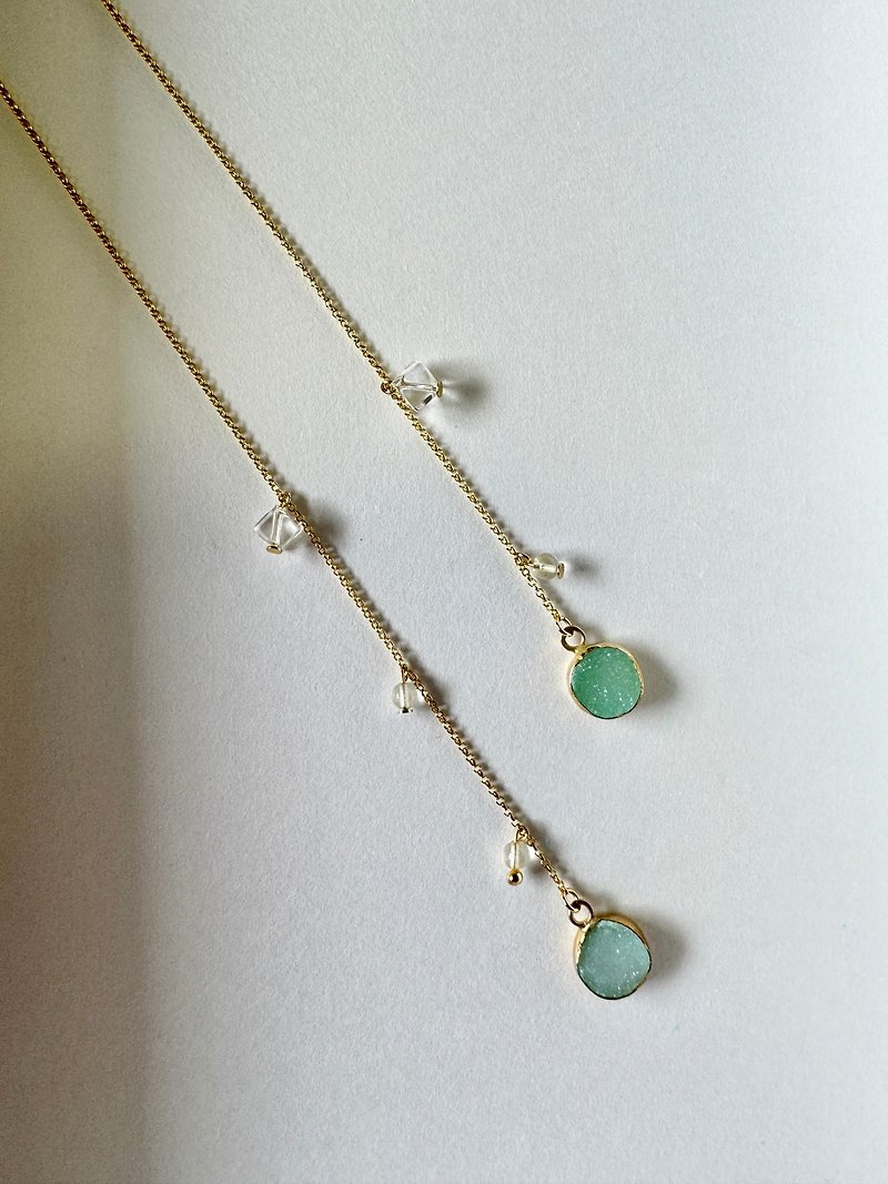 crystal sterling silver necklace - สร้อยคอ - เครื่องเพชรพลอย 