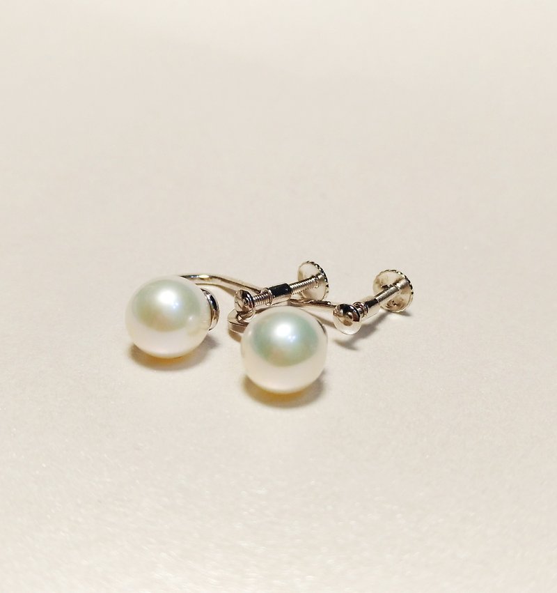 White pearl Clip-On - Earrings & Clip-ons - Other Metals White
