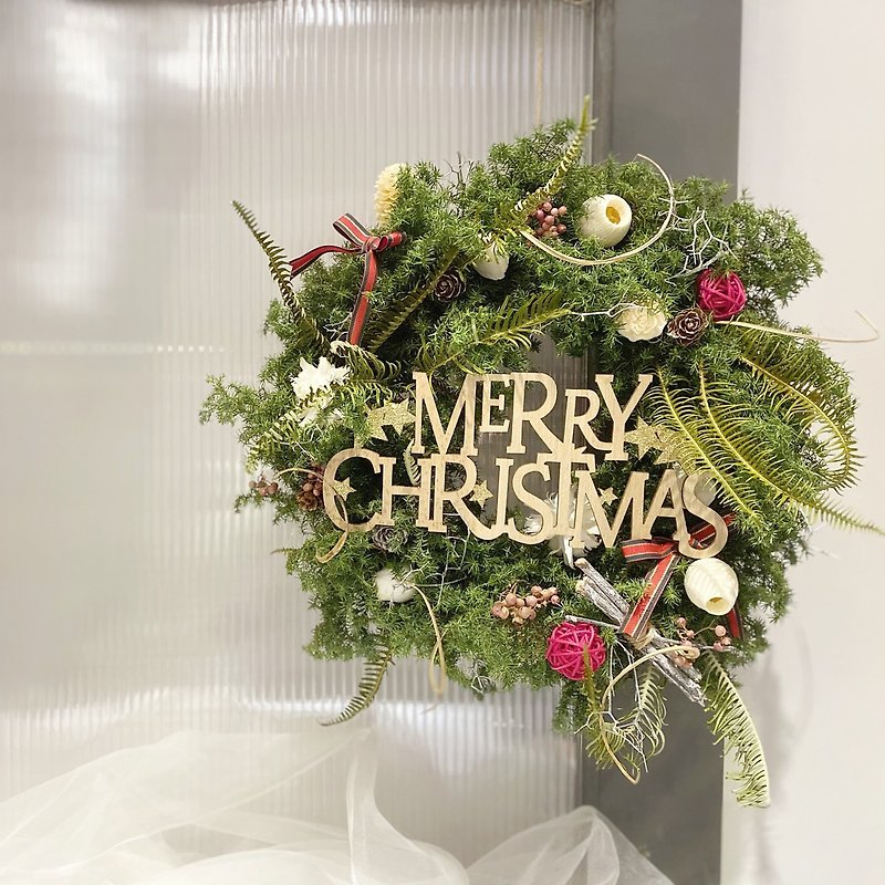 Dry cedar Christmas wreath/Christmas flower art course/2 people 10% off dry flowers Christmas exchange gifts - Plants & Floral Arrangement - Plants & Flowers 