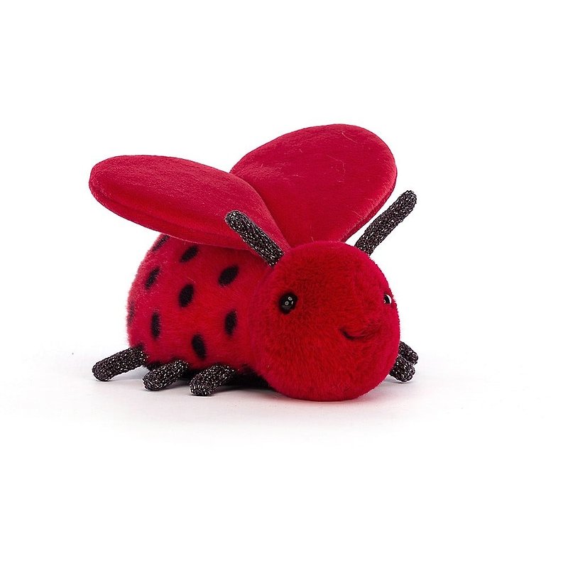 Loulou Love Bug 紅色斑點小瓢蟲 愛心翅膀瓢蟲 - 玩偶/公仔 - 聚酯纖維 紅色