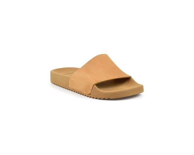 Sandals Women, Leather Slip ons, Beach Sandals, Summer Slides, Luxury Slippers. - รองเท้ารัดส้น - หนังแท้ สีนำ้ตาล