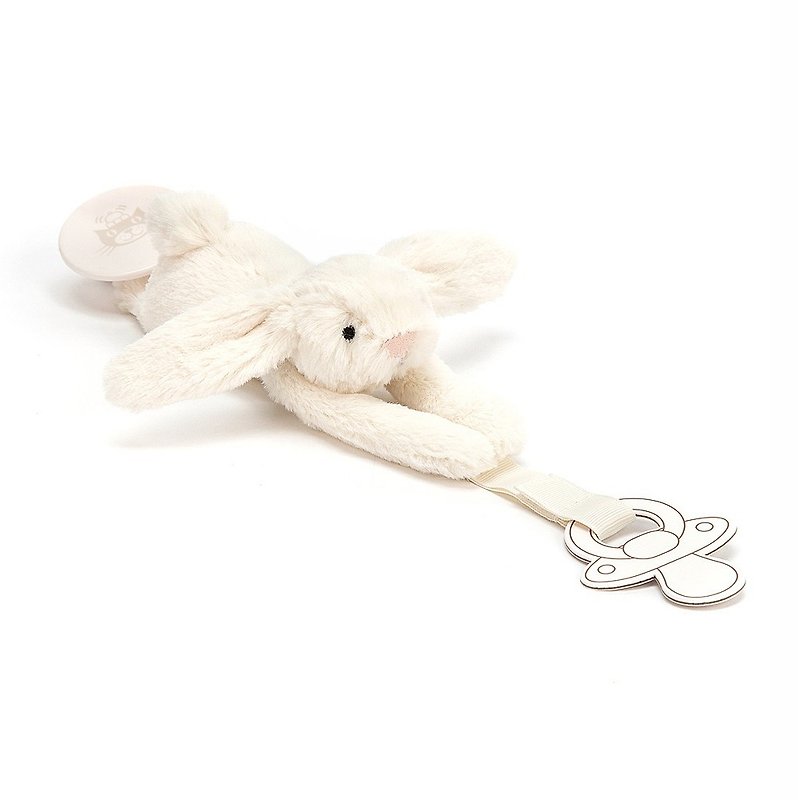 Jellycat Bashful Cream Dummy Holder - Baby Bottles & Pacifiers - Other Man-Made Fibers White