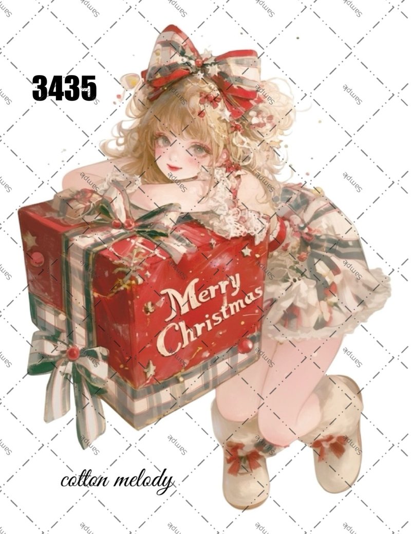 original sticker no.3435 人物ステッカー オリジナルステッカー オリジナル人物ステッカー 装飾ステッカー cotton melody - 貼紙 - 紙 