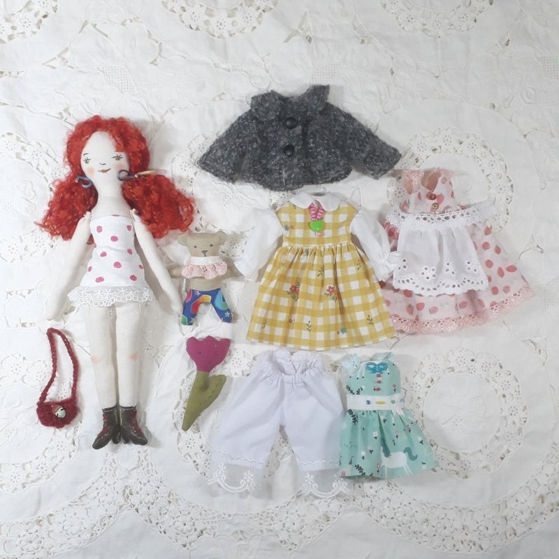 Dress up doll set ragdoll doll for gift soft toys - 寶寶/兒童玩具/玩偶 - 棉．麻 多色