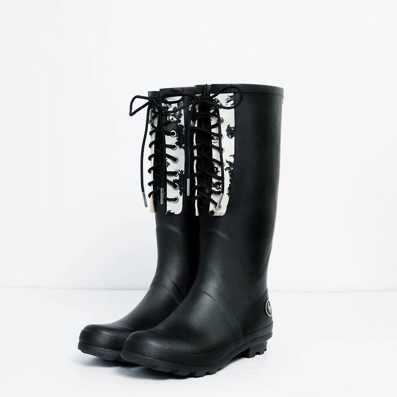 Rubber rain boot-Splash Ink - Other - Rubber Silver