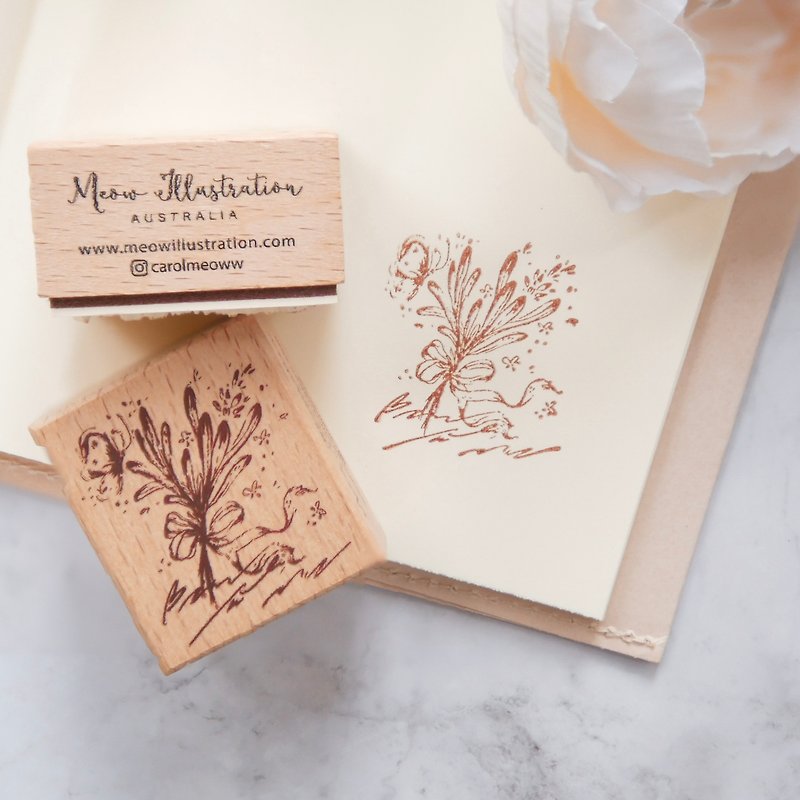 Beech flower stamp D - Stamps & Stamp Pads - Wood Brown