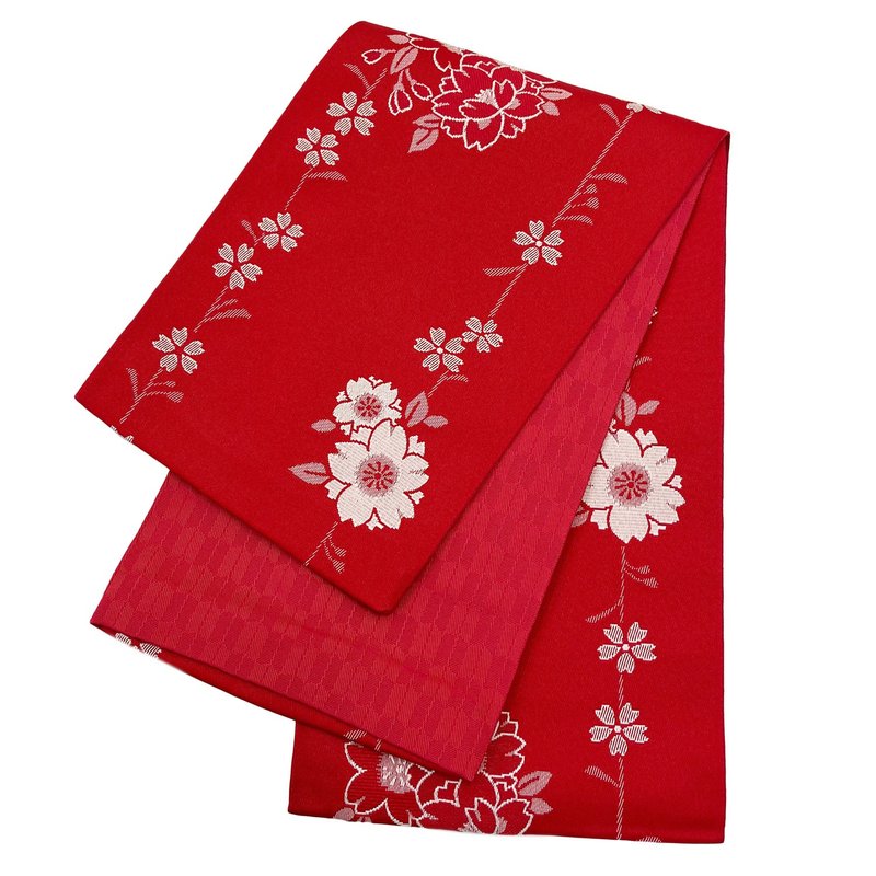 女性 腰封 和服腰帶 小袋帯 半幅帯 日本製 紅色 - 皮帶/腰帶 - 其他材質 紅色