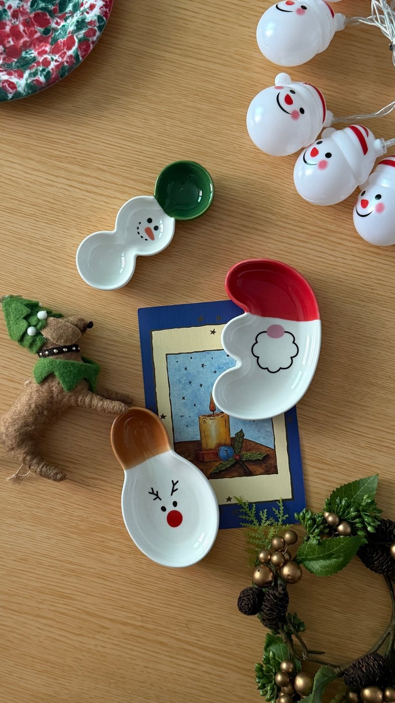 Pola at home / winter limited edition Holiday Trio SET (gift package) - 碟子/醬料碟/醬油碟 - 陶 灰色