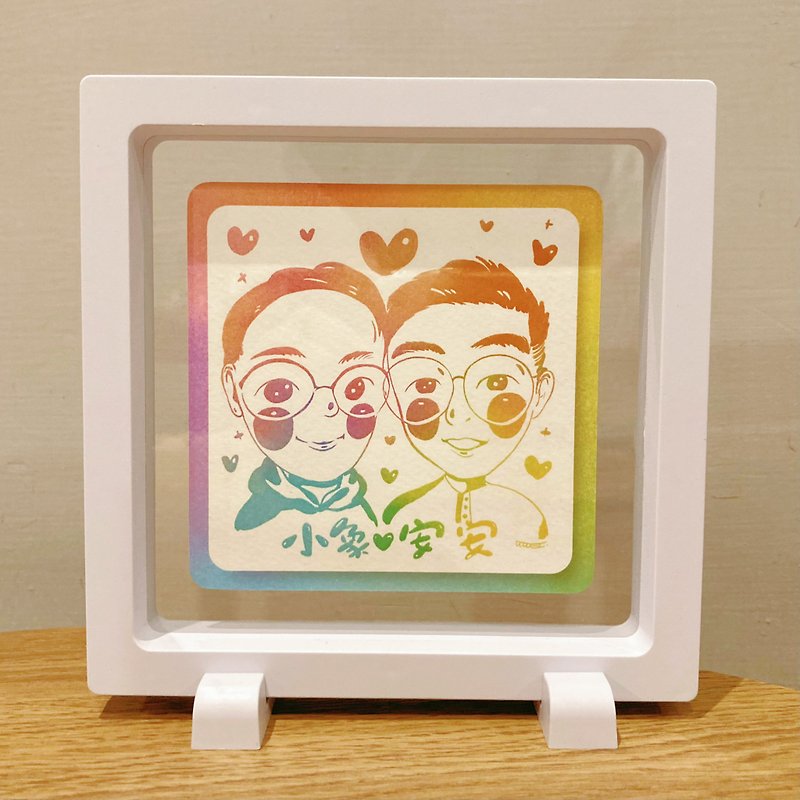 【Rainbow Design】Siyan Painting-Film Display Frame/Portrait Painting/Pet Painting/Customized - Customized Portraits - Plastic 