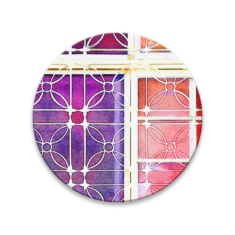 Laowu Yan – Watercolor Iron Window Coaster – Hydrangea – Special Price - Coasters - Pottery 