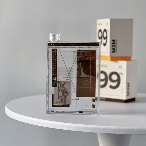 卜A杯 boeibei 設計師 隨行杯350ml 方形透明扁平水杯