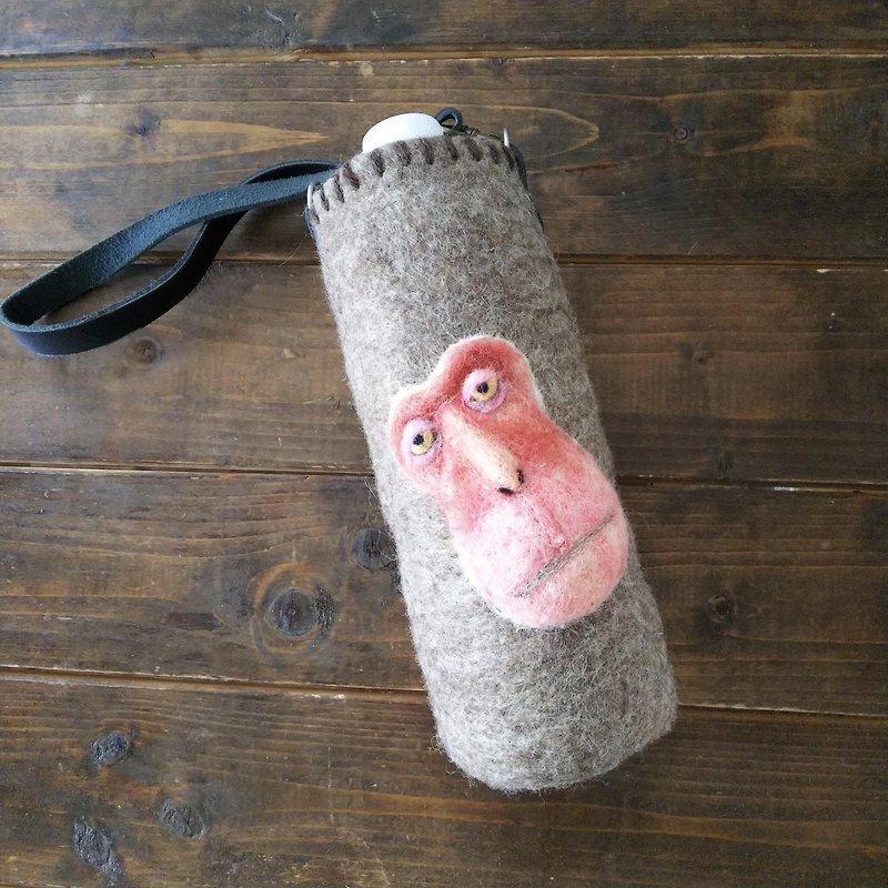 Pet bottle holder of Japanese macaques - Other - Wool Multicolor