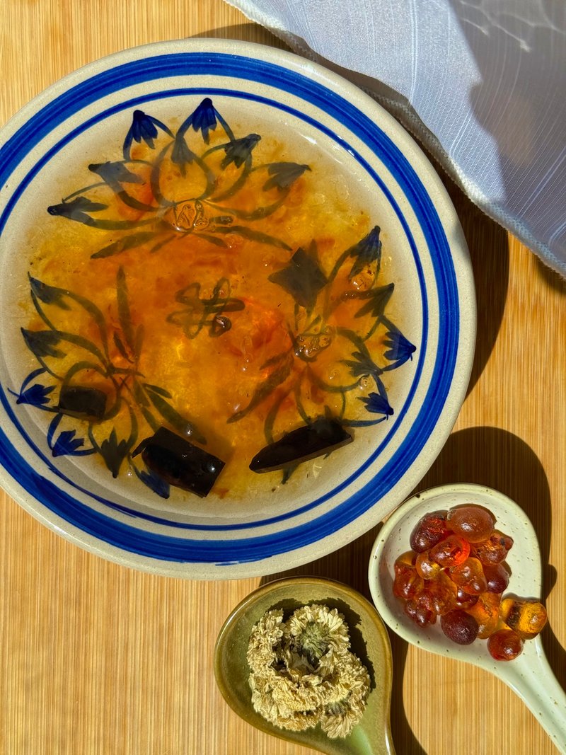 養生節氣甜湯 | 春分。桃膠菊花凍 | 3入 - 養生/保健食品/飲品 - 其他材質 