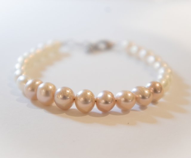 未使用マジョリカパールネックレス＆ブレスレット　シャンパンGOLD 大粒バロック 925 SILVER 天然シャンパンパープルバロックオーバルパール