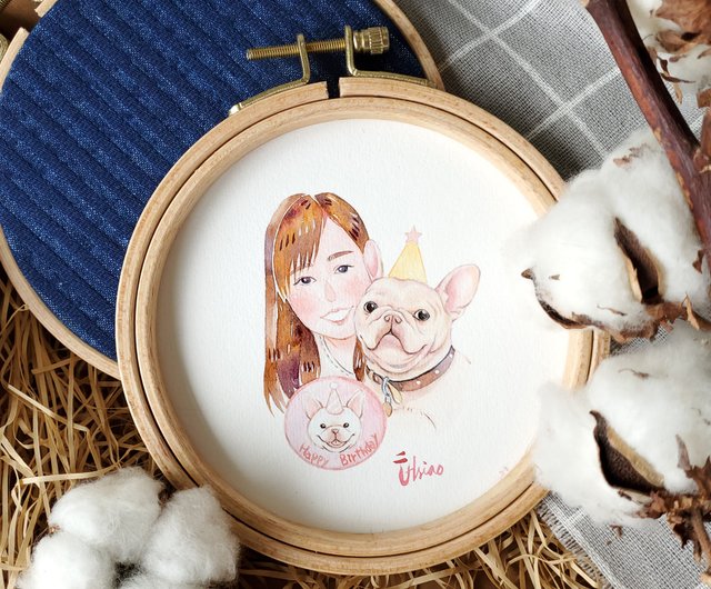 Animal Embroidery Hoop, 4 inch