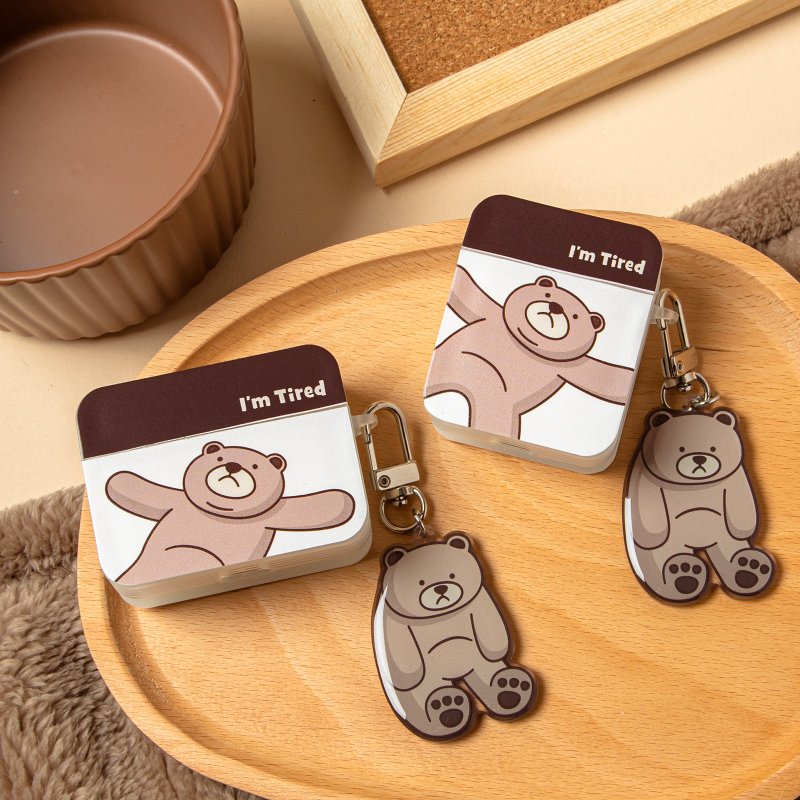 AUG8 STORE 小熊累了 AirPods 保護殼 1/2/3/PRO - AirPods/耳機保護套 - 塑膠 