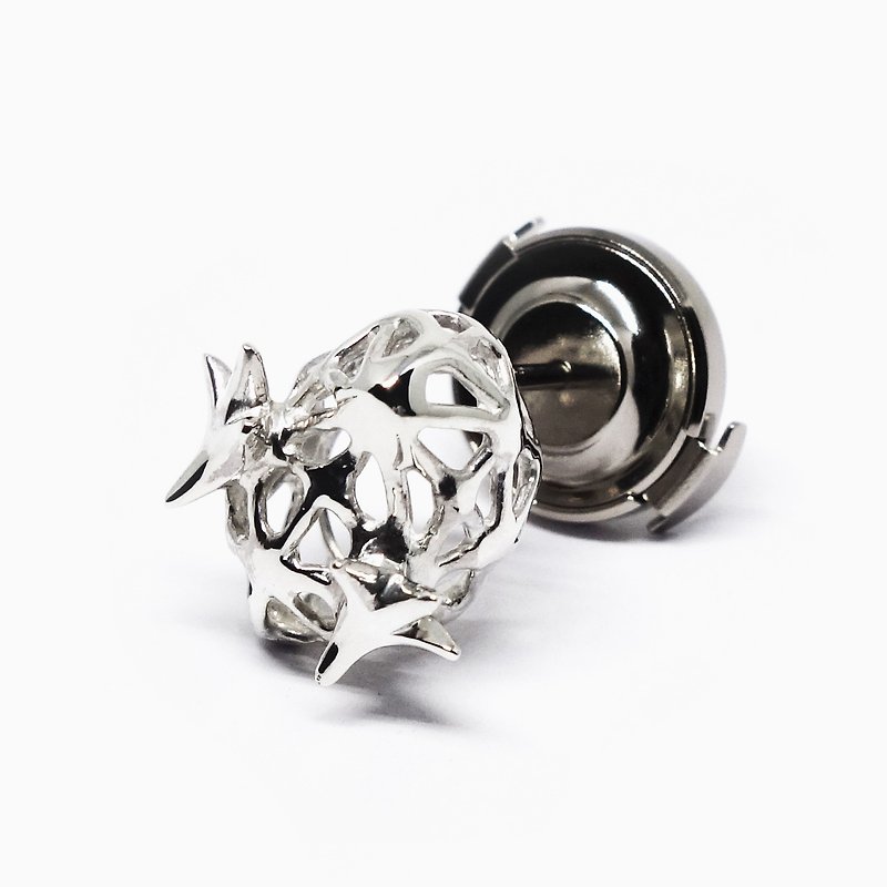 Little chick SV925 pin broach【Pio by Parakee】豆的小雞胸針 - Brooches - Other Metals Silver