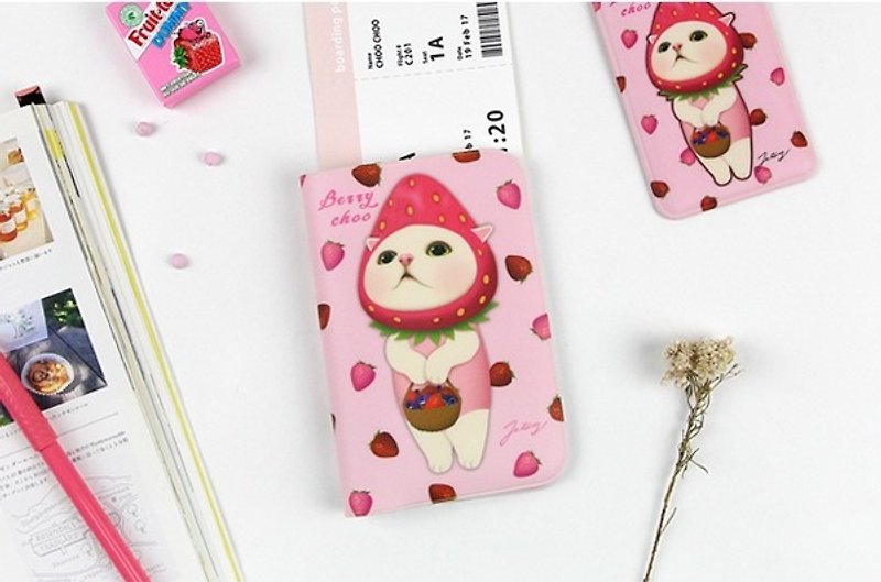 JETOY,甜蜜貓 嬌小護照套 三代_Berry choo J1712201 - 護照夾/護照套 - 塑膠 粉紅色