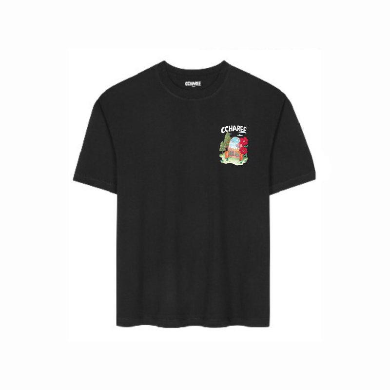 CCHAREE AREA BLACK AND WHITE T-shirt - 男 T 恤 - 棉．麻 
