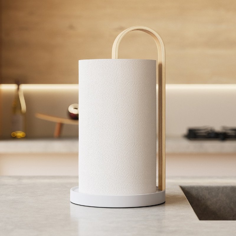 【Umbra】Bellwood廚房衛生紙架(原木白) - 其他 - 木頭 白色