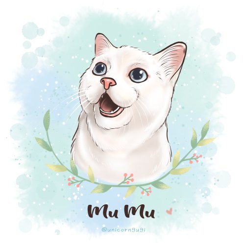 ペット似顔絵 飼い主様とご一緒に！☆修正回数無制限☆データ