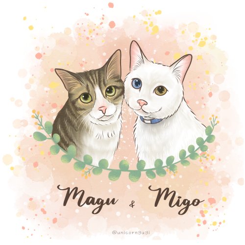 クィーン様専用 ペット似顔絵オーダー 絵画 原画 ペット 犬 猫 動物