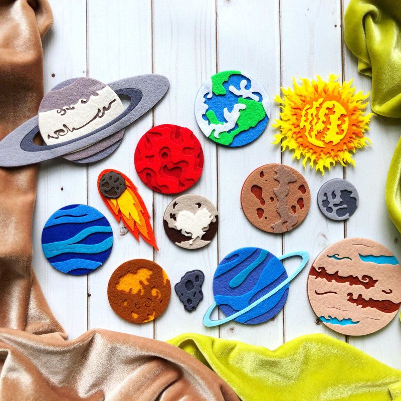 Solar system, Solar system toys, MONTESSORI TOY, Pattern  planet - 其他 - 其他材質 多色
