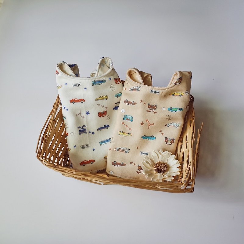 bib saliva towel yae yarn baby car coffee milk - Bibs - Cotton & Hemp White
