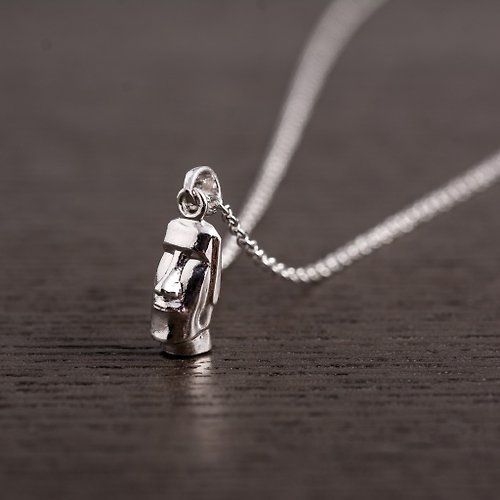 TinyStory 銀飾 摩艾石像-純銀項鍊-大