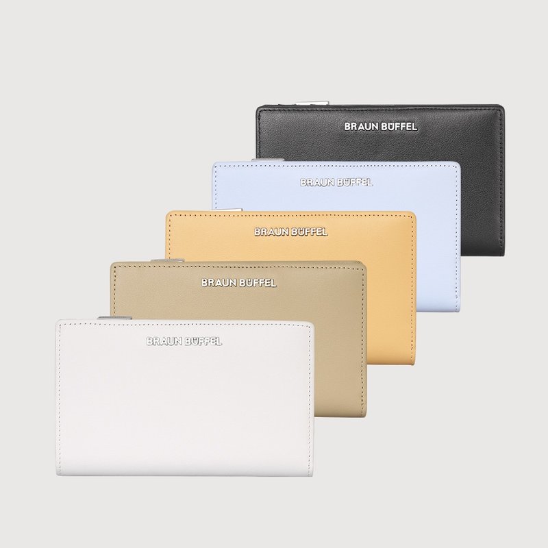 [Free upgrade gift packaging] Vera-A 11-card 2-fold mid-fold (multi-color)/BF850 - กระเป๋าสตางค์ - หนังแท้ หลากหลายสี