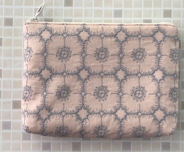 ミナペルホネン⚮̈anemoneアネモネ がま口ポーチhandmade コスメポーチ