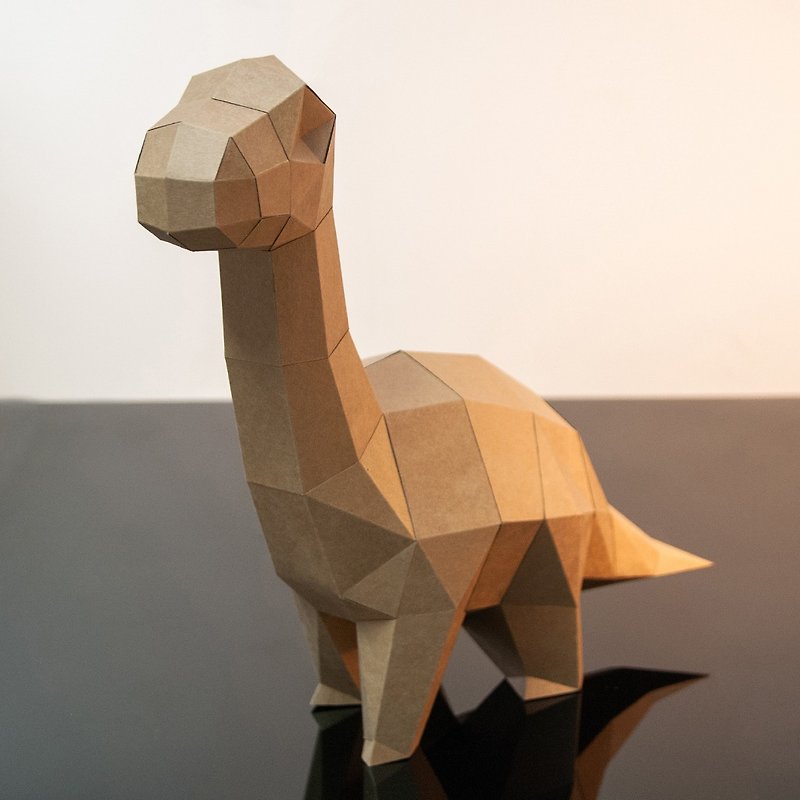 Ask Create DIY Hand-made 3D Paper Model-Prehistoric Little Thunder Dragon (4 colors optional) - Stuffed Dolls & Figurines - Paper Khaki