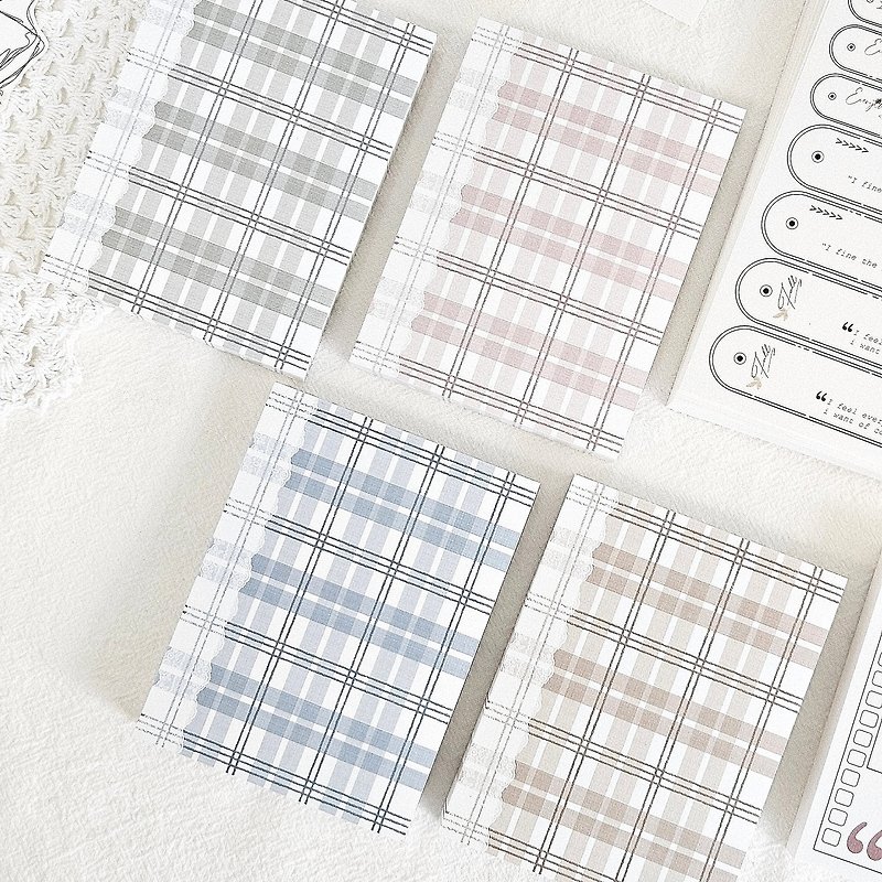 Lace check patten memo pad - Sticky Notes & Notepads - Paper 