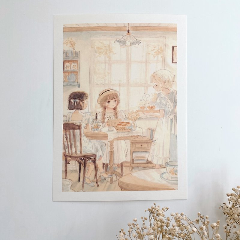 Art Print of Afternoon Tea - Cards & Postcards - Paper White