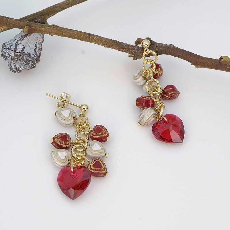 Heart to Heart - Earrings & Clip-ons - Crystal 