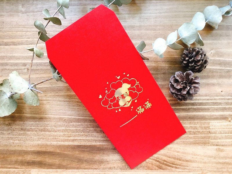 __________Full-Fill in the blank illustration hot stamping red envelope bag (a set of two) (one pack of two) - ถุงอั่งเปา/ตุ้ยเลี้ยง - กระดาษ สีแดง