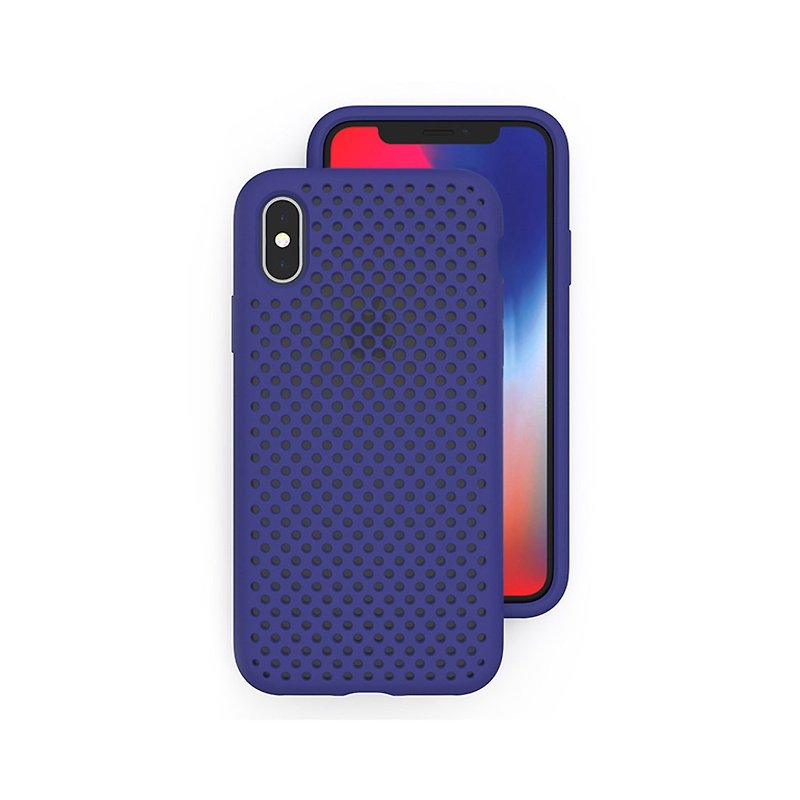 AndMesh iPhoneX/Xs Japan QQ outlets soft anti-collision protective cover-indigo 4571384958523 - Phone Cases - Other Materials Blue