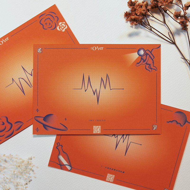 [Dare to speak words] Customized cards/postcards with envelopes - การ์ด/โปสการ์ด - กระดาษ สีส้ม