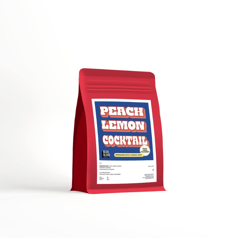 GRAPH |เมล็ดกาแฟ SIGNATURE BLEND -COCKTAIL PARTY SET -PEACH LEMON COCKTAIL 500g - 咖啡/咖啡豆 - 其他材質 紅色