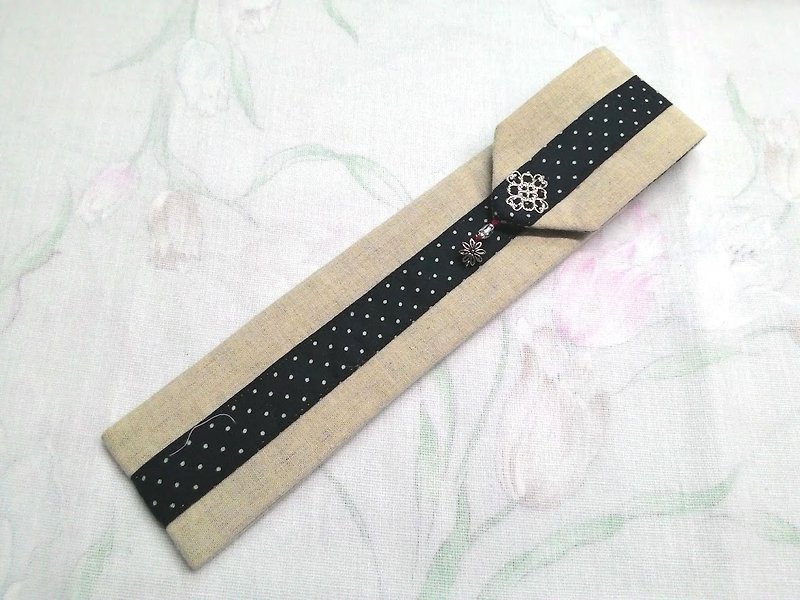 餐具組隨身收納袋 筷套F02-002(黑色)~獨特設計手工縫製 - 筷子/筷子架 - 棉．麻 