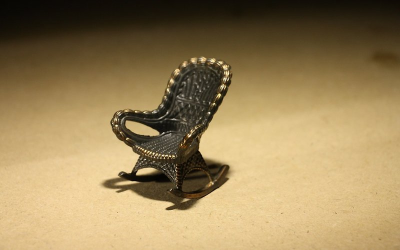 購自荷蘭 20世紀末老古董擺件 - 搖椅造型 - 擺飾/家飾品 - 銅/黃銅 咖啡色