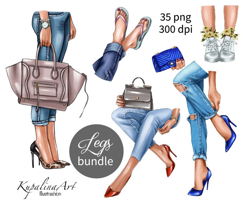 Fashion clipart bundle Heels png set - 其他數位設計 - 其他材質 