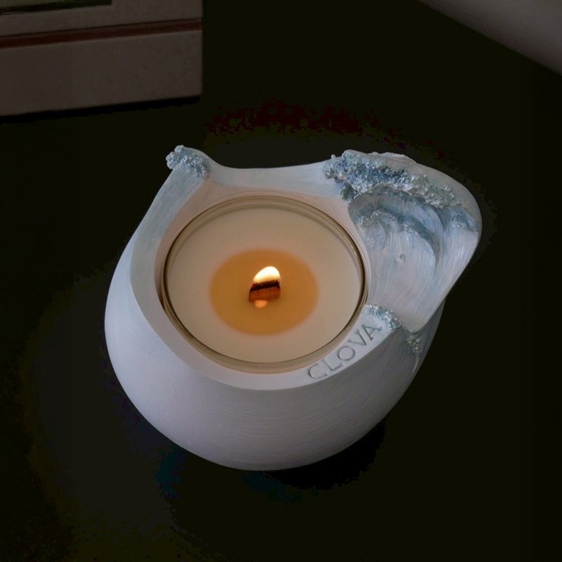 清雅花香調 | 海風捎來的花香信_浪濤造型香氛蠟燭【集朵雲CLOVA - 香氛蠟燭/燭台 - 樹脂 多色