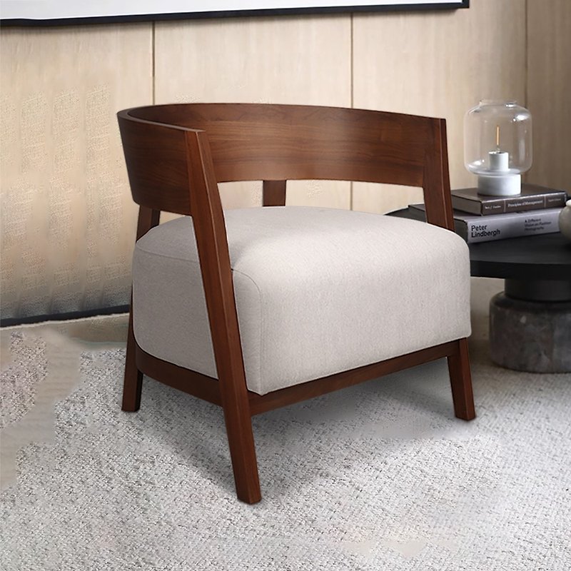 [D3 Log Home] Nordic Fashion Simple Leisure Chair Sofa Chair Entrance Chair - Chairs & Sofas - Wood 